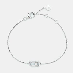 Messika Diamond Pave 18K White Gold Children Bracelet